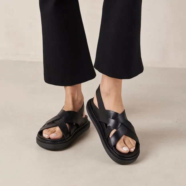 ALOHAS Sandals Trunca 8211 Black Leather Sandals 8211 Women