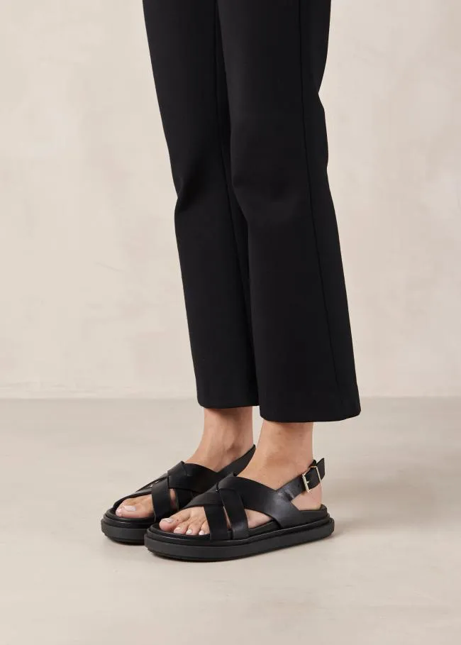 ALOHAS Sandals Trunca 8211 Black Leather Sandals 8211 Women