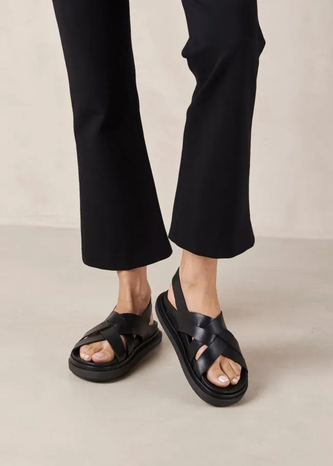 ALOHAS Sandals Trunca 8211 Black Leather Sandals 8211 Women