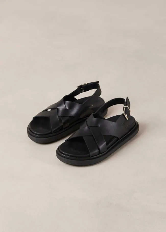ALOHAS Sandals Trunca 8211 Black Leather Sandals 8211 Women