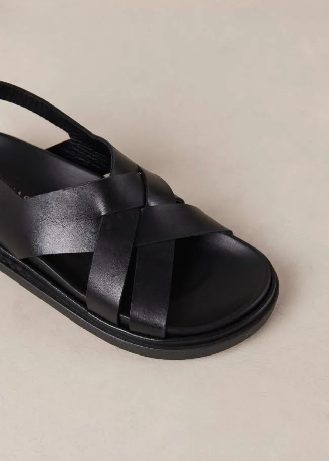 ALOHAS Sandals Trunca 8211 Black Leather Sandals 8211 Women