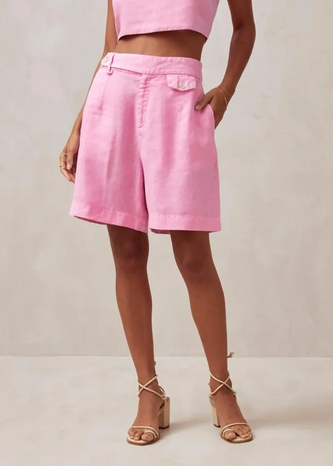 ALOHAS Shorts Boa 8211 Pink Linen Shorts 8211 Women