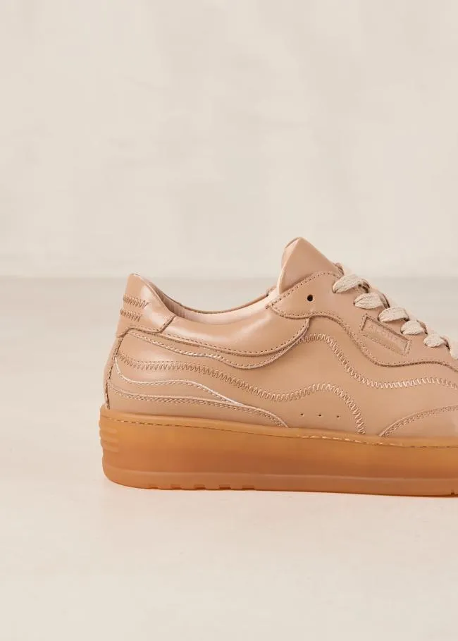 ALOHAS Sneakers TB87 8211 Taupe Leather Sneakers 8211 Women