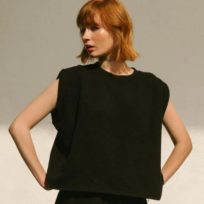 ALOHAS Sweaters and Cardigans Corretto 8211 Black Cotton Top 8211 Women