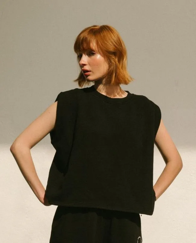ALOHAS Sweaters and Cardigans Corretto 8211 Black Cotton Top 8211 Women