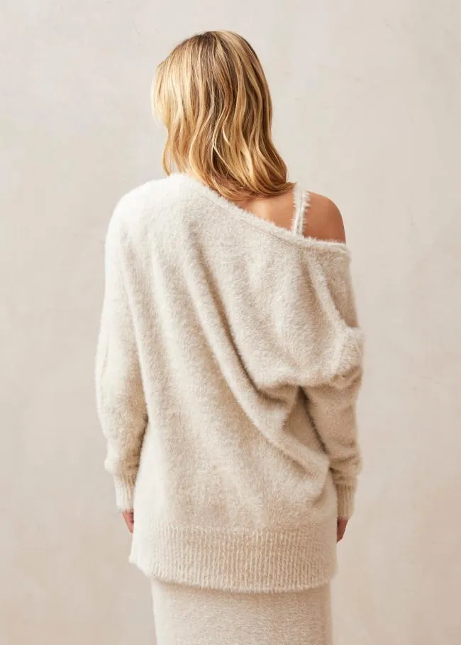ALOHAS Sweaters and Cardigans Dua 8211 Ecru Knitted Cardigan 8211 Women