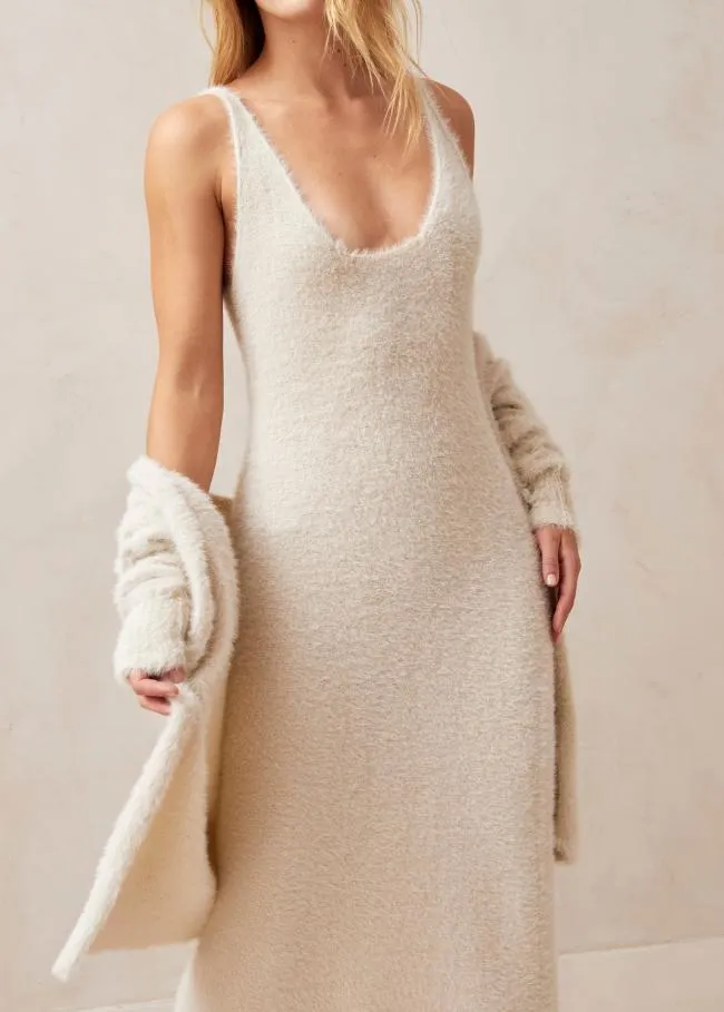 ALOHAS Sweaters and Cardigans Dua 8211 Ecru Knitted Cardigan 8211 Women