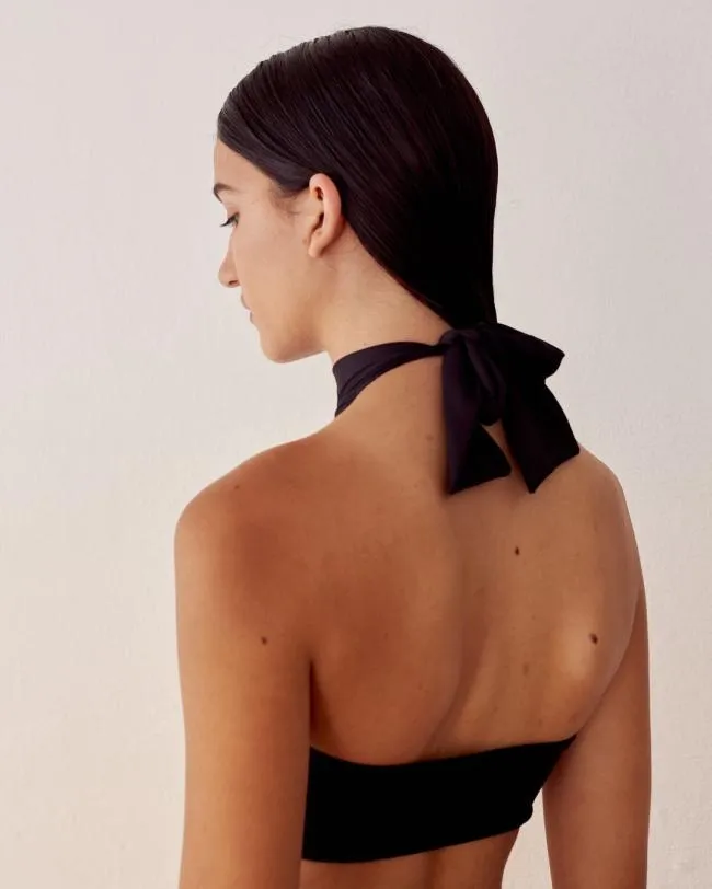 ALOHAS Swimwear The Higher 8211 Black Econyl Bikini Top 8211 Women