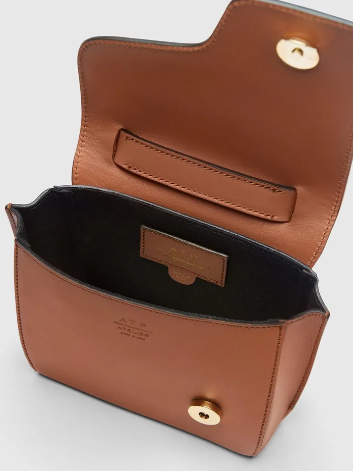 ATP Atelier Crossbody Bags Montalcino Brandy Leather Mini Handbag Brandy 8211 Women