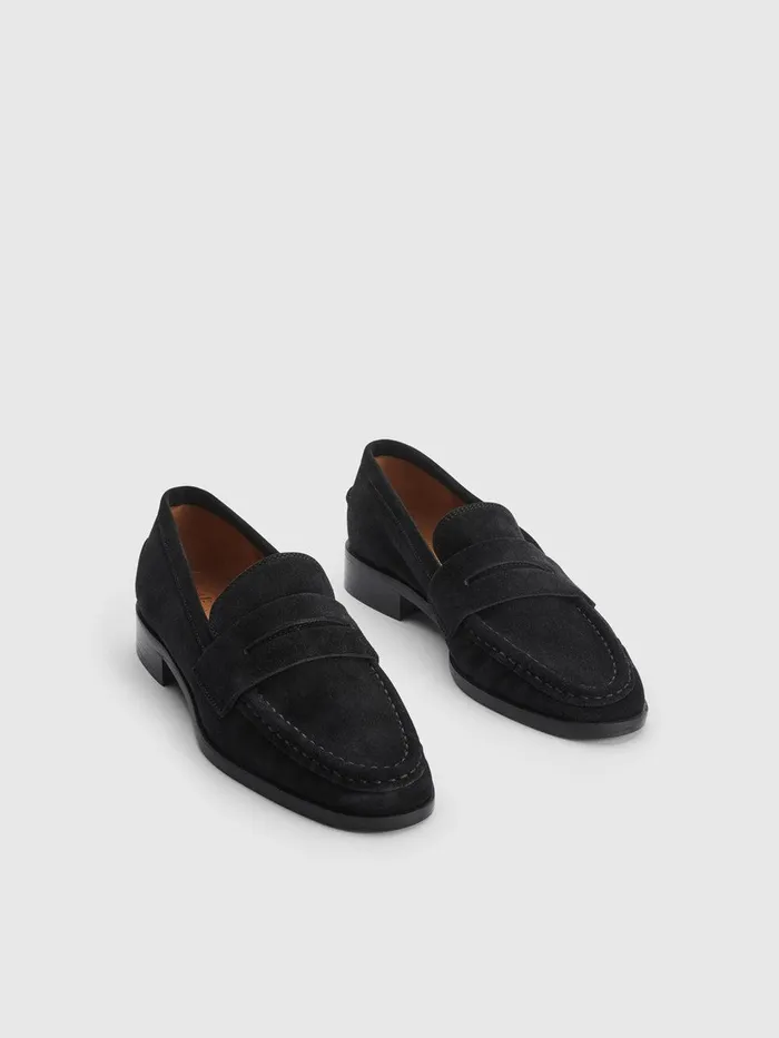 ATP Atelier Flats Airola Black Suede Black 8211 Women