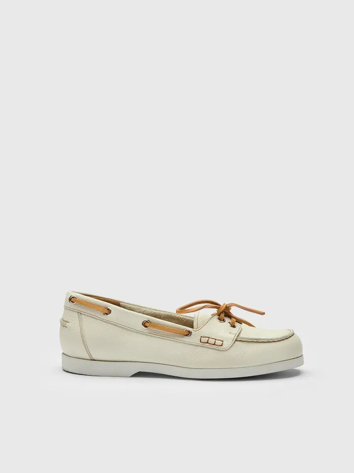 ATP Atelier Loafers Nesso BiancoContrast Stitch Grained Leather Boat Shoes Biancocontrast Stitch 8211 Women ATP Atelier Loafers Nesso BiancoContrast Stitch Grained Leather Boat Shoes Biancocontrast Stitch 8211 Women