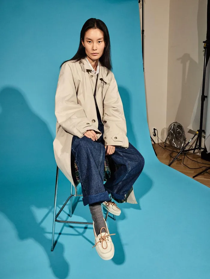 ATP Atelier Loafers Nesso BiancoContrast Stitch Grained Leather Boat Shoes Biancocontrast Stitch 8211 Women