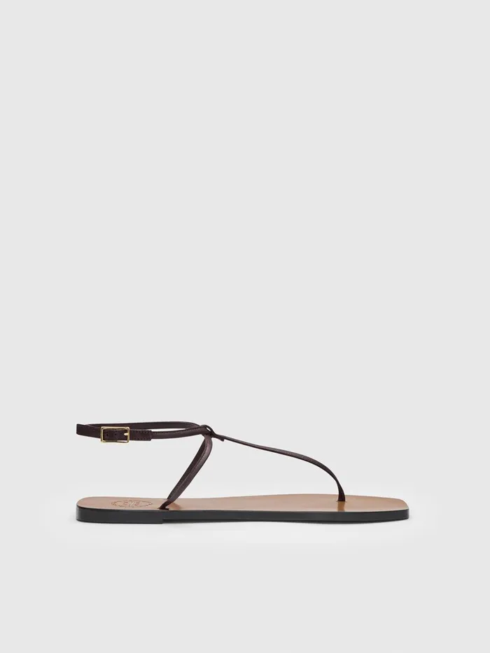 ATP Atelier Sandals Alassio Walnut Nappa Flat Sandals Walnut 8211 Women