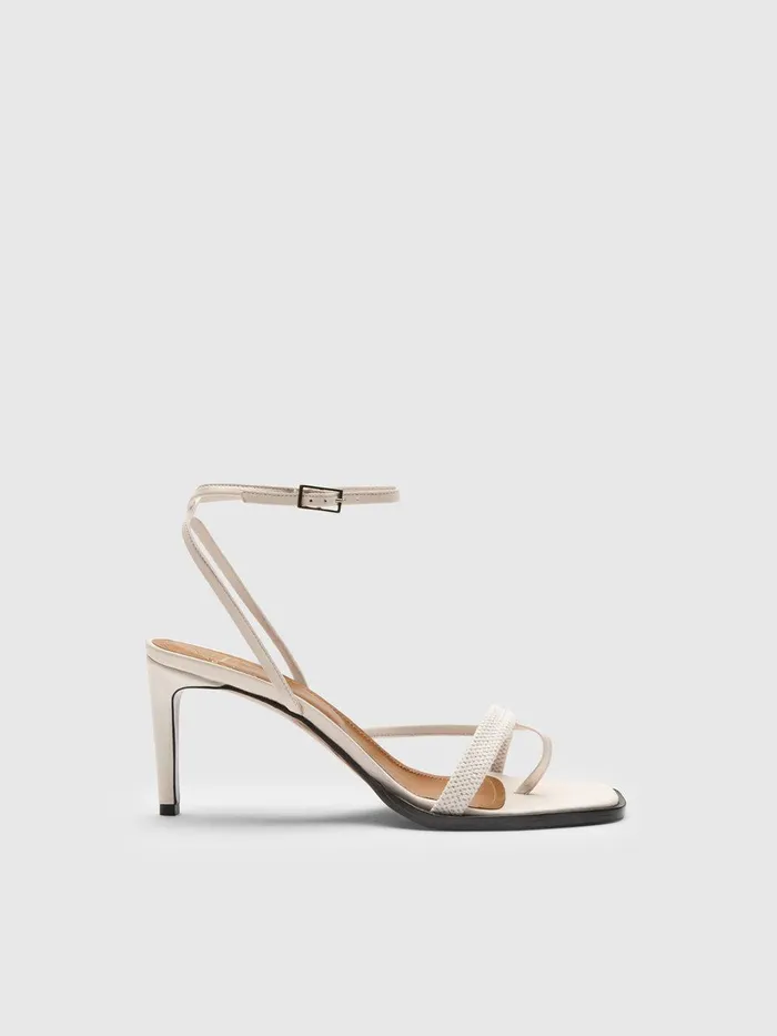 ATP Atelier Sandals Belfiore Linen Nappa Strappy Heeled Sandals Linen 8211 Women ATP Atelier Sandals Belfiore Linen Nappa Strappy Heeled Sandals Linen 8211 Women