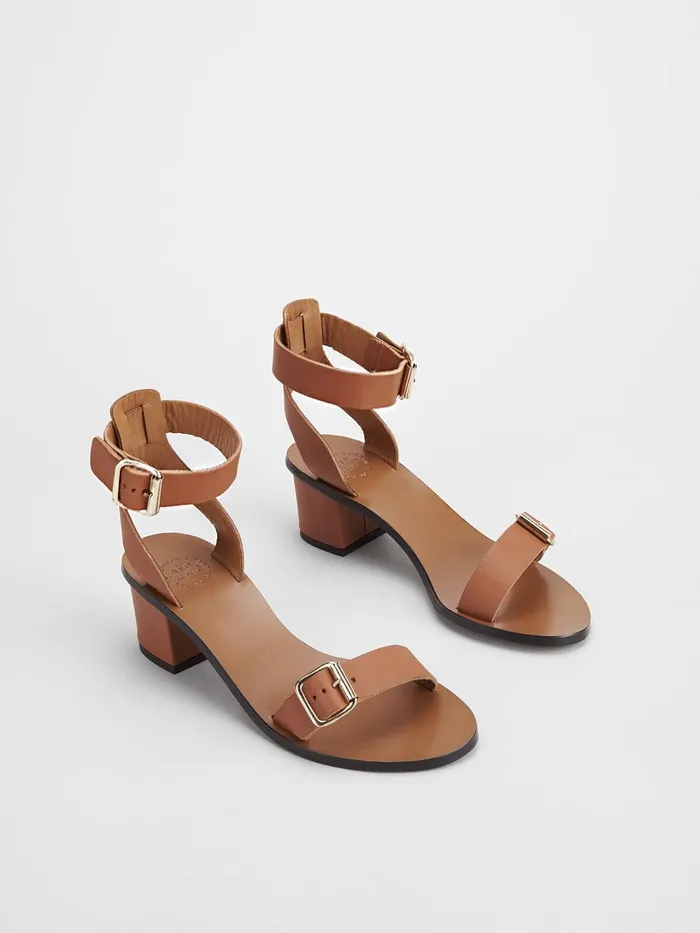 ATP Atelier Sandals Carmen Brandy Leather Ankle Strap Heels Brandy 8211 Women