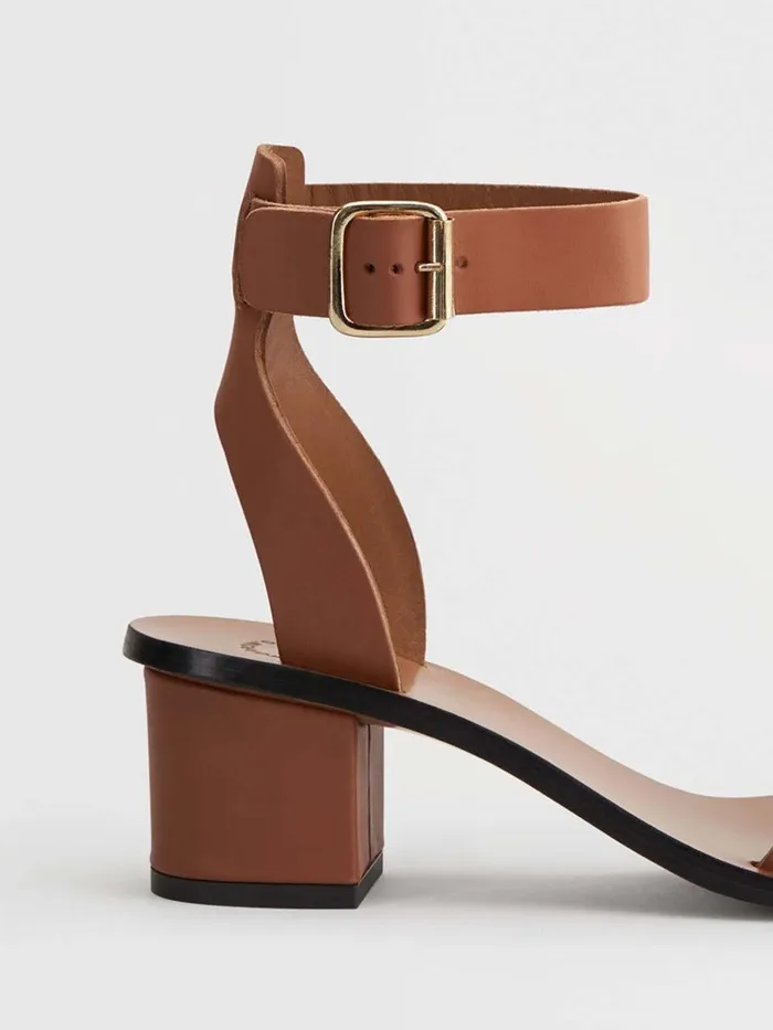 ATP Atelier Sandals Carmen Brandy Leather Ankle Strap Heels Brandy 8211 Women