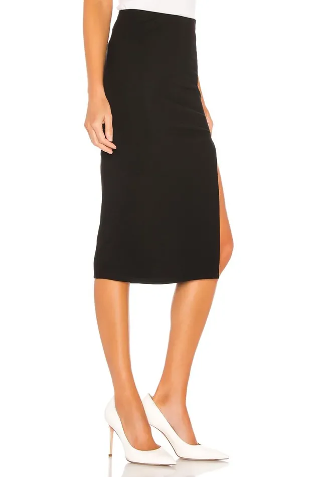 Aubrey Midi Skirt Black Women Lovers and Friends Skirts