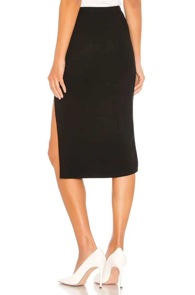 Aubrey Midi Skirt Black Women Lovers and Friends Skirts