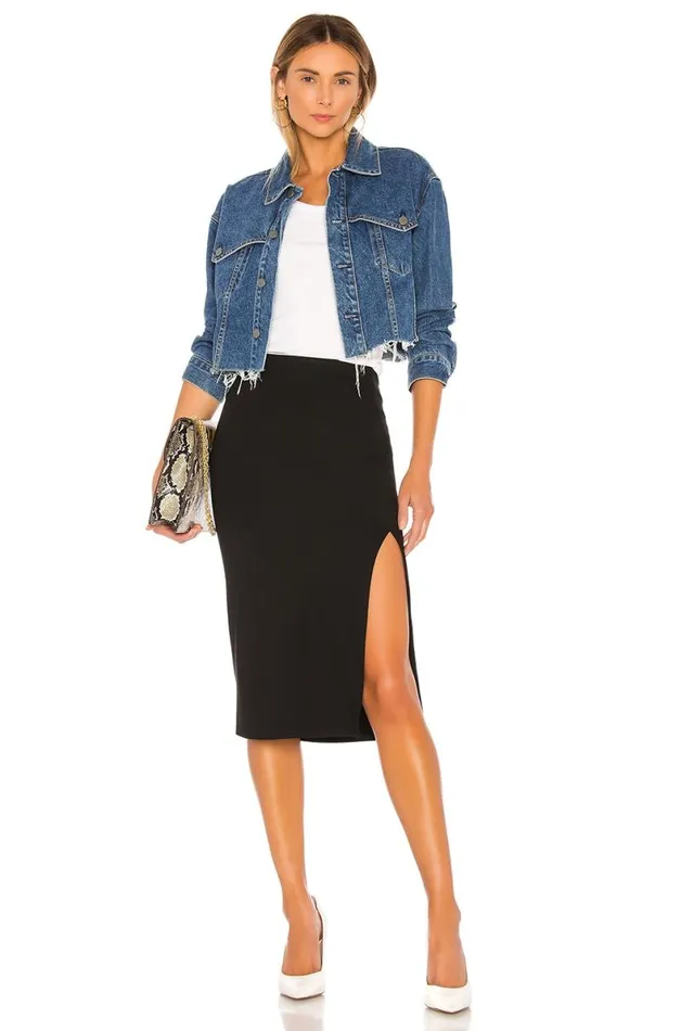 Aubrey Midi Skirt Black Women Lovers and Friends Skirts