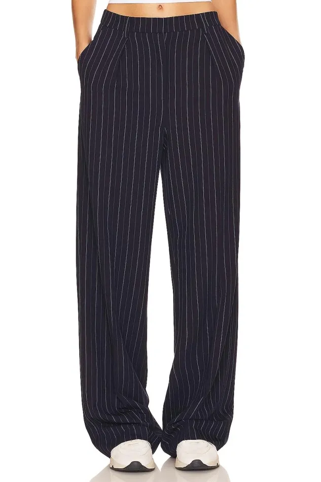 Aurlie Pants Navy Pinstripe Women Lovers and Friends Pants