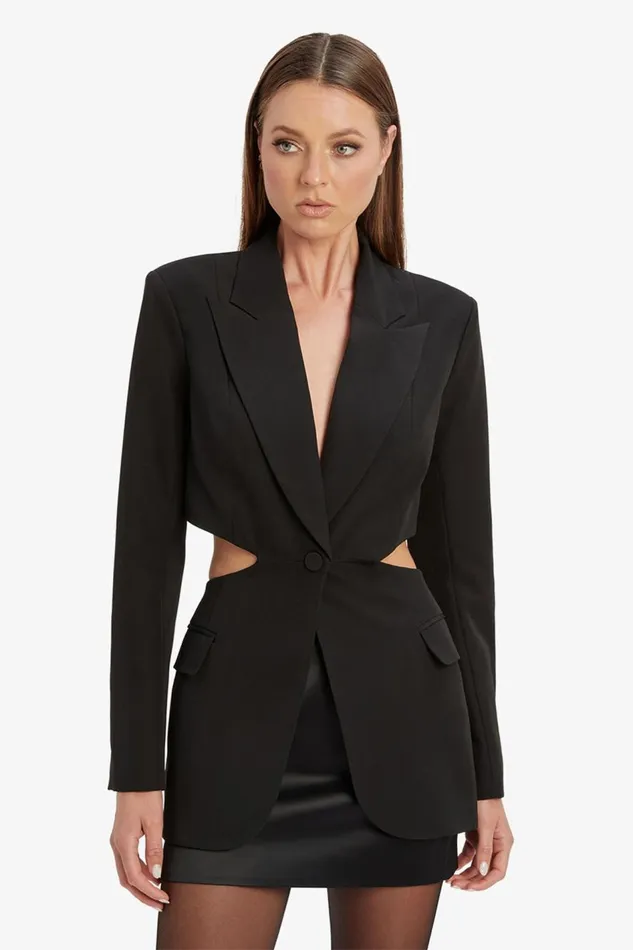 Bardot Blazers Cassian Cut Out Blazer In Black 8211 Women Bardot Blazers Cassian Cut Out Blazer In Black 8211 Women