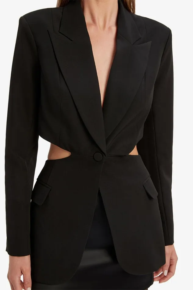 Bardot Blazers Cassian Cut Out Blazer In Black 8211 Women Bardot Blazers Cassian Cut Out Blazer In Black 8211 Women