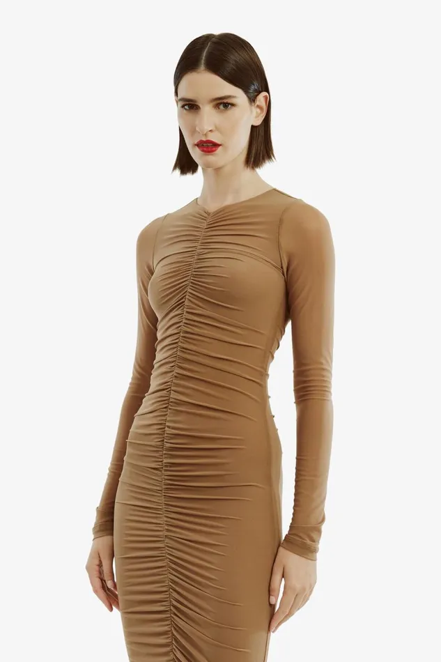 Bardot Day To Night Dresses Jaya Mesh Maxi Dress In Tan 8211 Women Bardot Day To Night Dresses Jaya Mesh Maxi Dress In Tan 8211 Women
