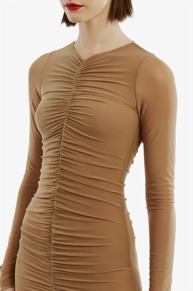 Bardot Day To Night Dresses Jaya Mesh Maxi Dress In Tan 8211 Women Bardot Day To Night Dresses Jaya Mesh Maxi Dress In Tan 8211 Women