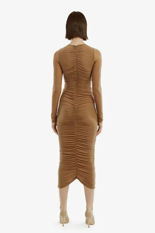 Bardot Day To Night Dresses Jaya Mesh Maxi Dress In Tan 8211 Women Bardot Day To Night Dresses Jaya Mesh Maxi Dress In Tan 8211 Women