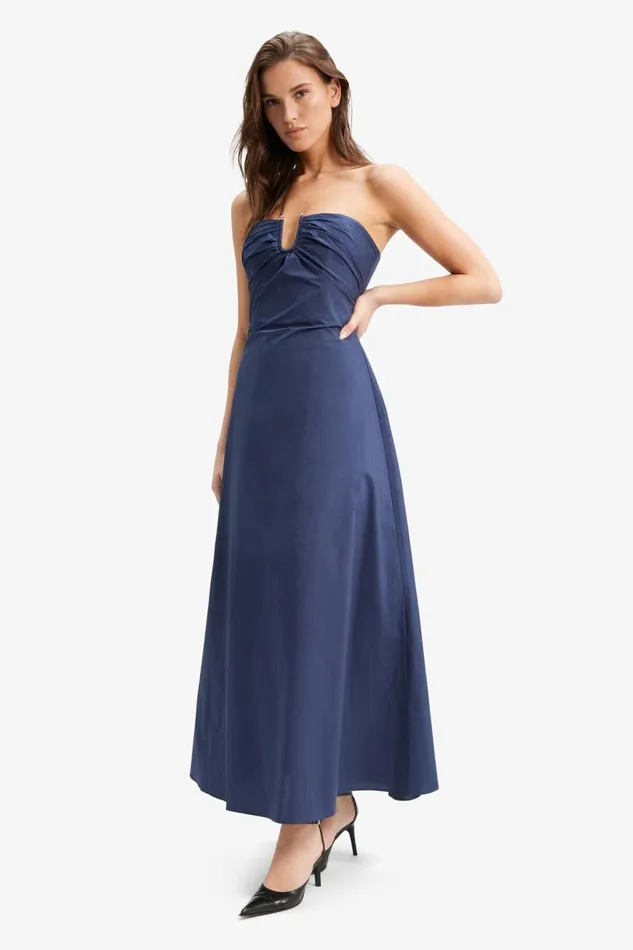 Bardot Day To Night Dresses Lora Poplin Maxi Dress In Navy 8211 Women Bardot Day To Night Dresses Lora Poplin Maxi Dress In Navy 8211 Women