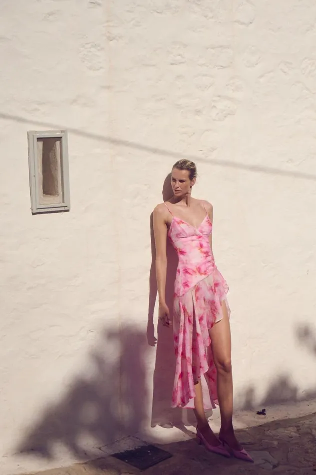 Bardot Day To Night Dresses Sorella Printed Midi Dress In Pink Tie Dye 8211 Women Bardot Day To Night Dresses Sorella Printed Midi Dress In Pink Tie Dye 8211 Women