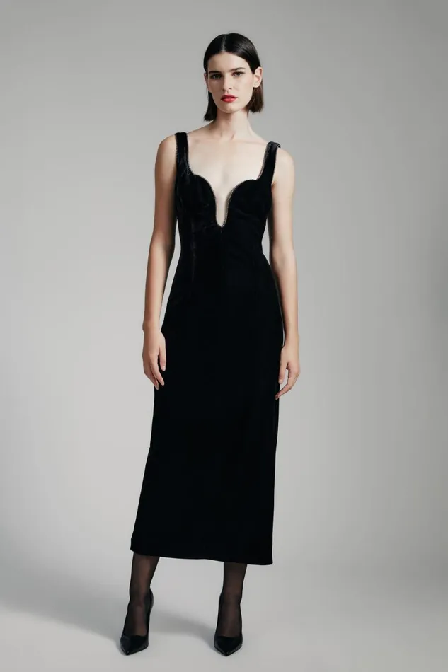 Bardot Party Dresses Brooklyn Diamonte Midi Dress In Black 8211 Women