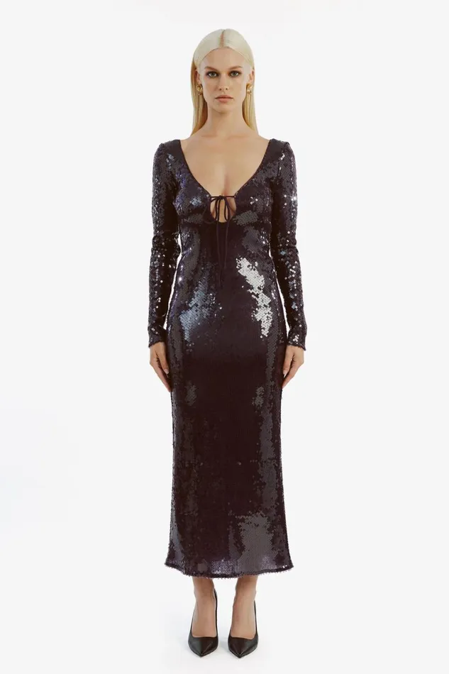 Bardot Party Dresses Verona Sequin Maxi Dress In Purple 8211 Women Bardot Party Dresses Verona Sequin Maxi Dress In Purple 8211 Women