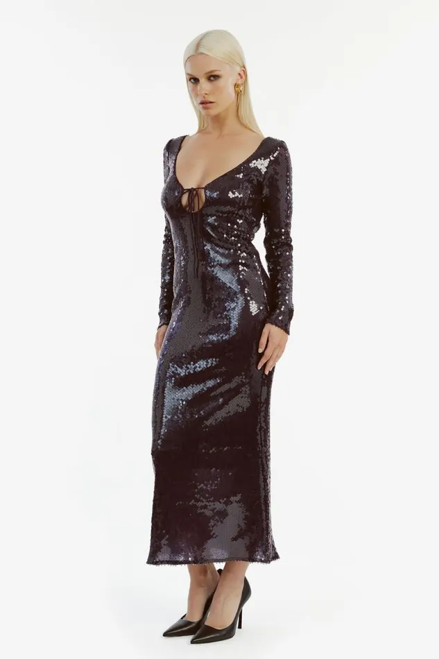 Bardot Party Dresses Verona Sequin Maxi Dress In Purple 8211 Women Bardot Party Dresses Verona Sequin Maxi Dress In Purple 8211 Women