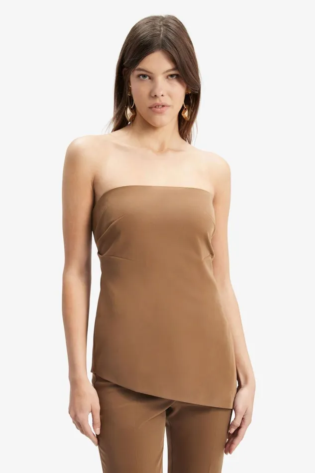 Bardot Party Tops Cosmos Strapless Top In Chocolate 8211 Women Bardot Party Tops Cosmos Strapless Top In Chocolate 8211 Women