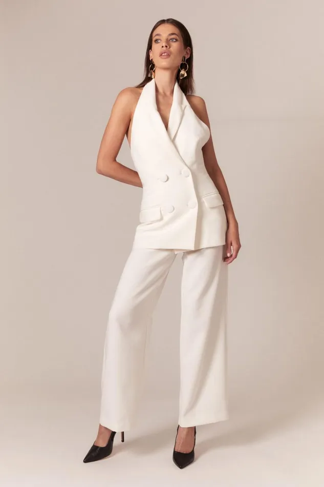 Bardot Party Tops Freya Longline Vest In Orchid White 8211 Women
