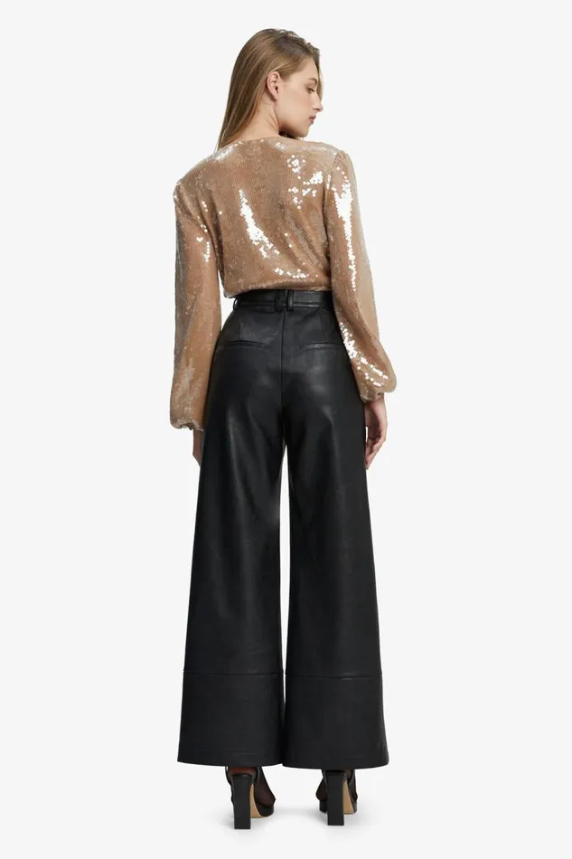 Bardot Party Tops Verona Sequin Wrap Bodysuit In Nude 8211 Women Bardot Party Tops Verona Sequin Wrap Bodysuit In Nude 8211 Women