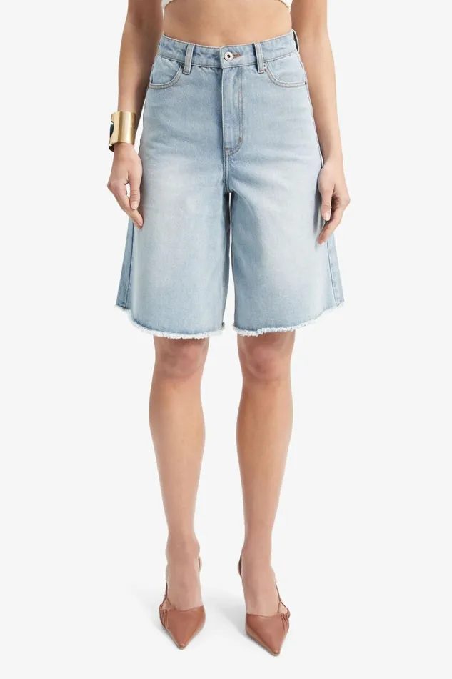 Bardot Shorts Forte Long Denim Short In Light Wash 8211 Women Bardot Shorts Forte Long Denim Short In Light Wash 8211 Women