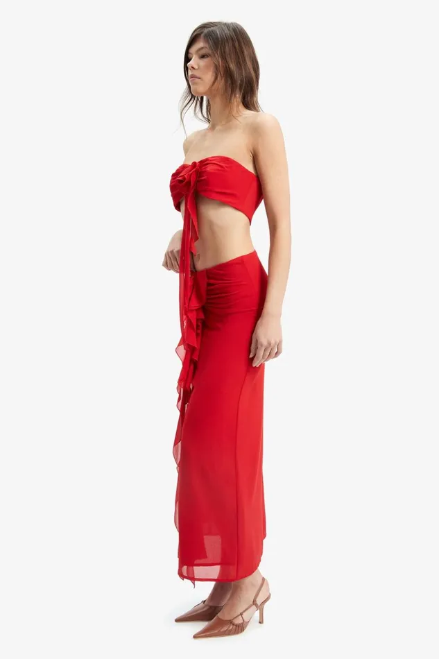 Bardot Skirts Akasha Midi Skirt In Deep Red 8211 Women Bardot Skirts Akasha Midi Skirt In Deep Red 8211 Women