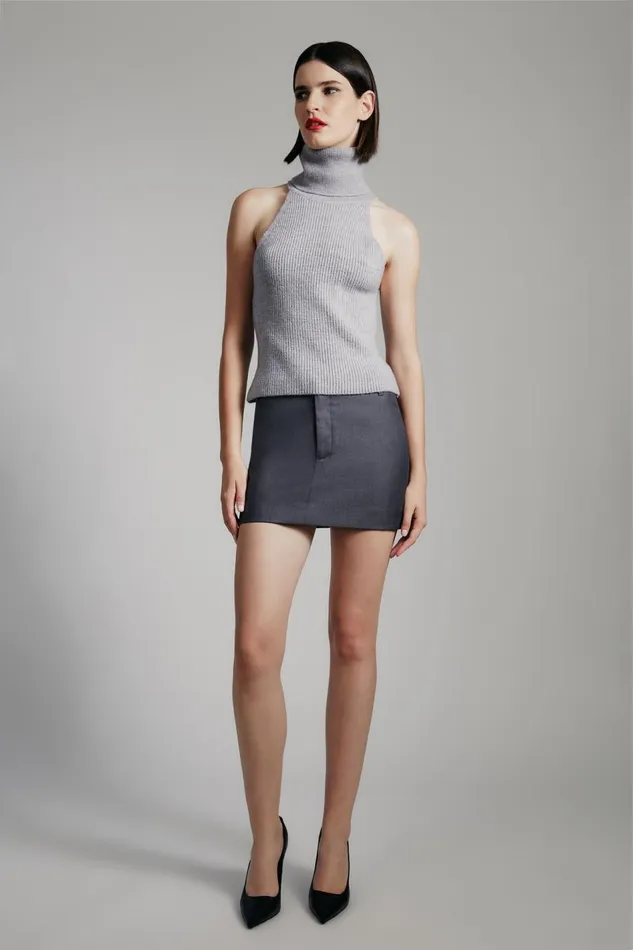 Bardot Skirts Maika Mid Rise Mini Skirt In Dark Grey 8211 Women