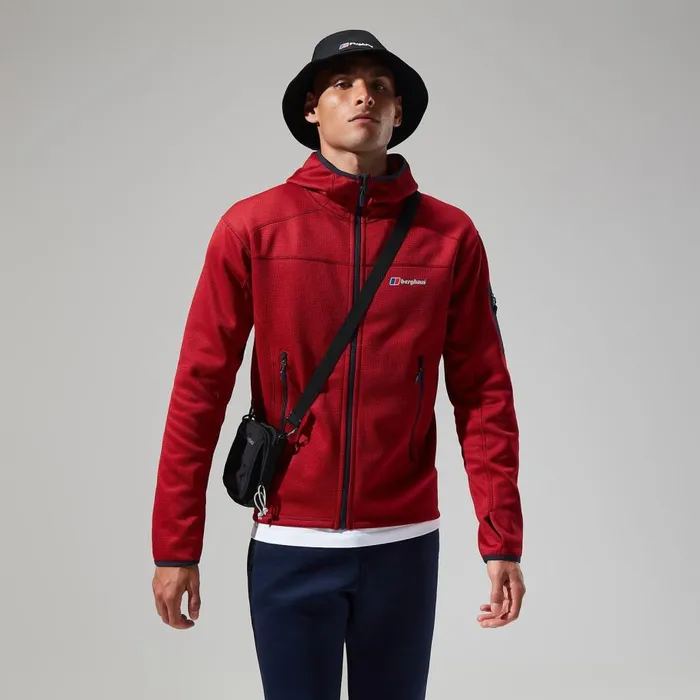 Berghaus Fleece Pravitale MTN 20 Hooded Jacket 8211 Dark RedRed 8211 Men