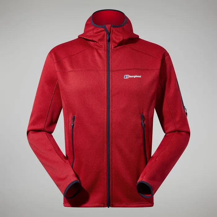 Berghaus Fleece Pravitale MTN 20 Hooded Jacket 8211 Dark RedRed 8211 Men