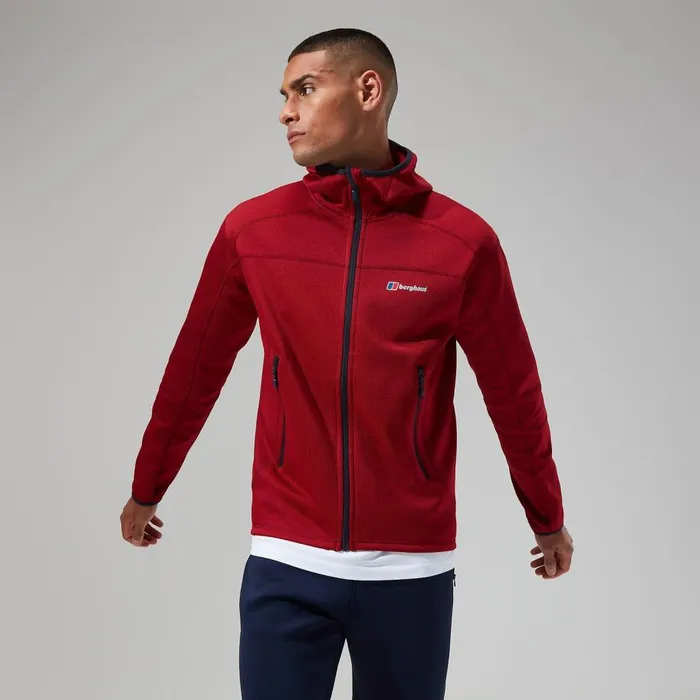 Berghaus Fleece Pravitale MTN 20 Hooded Jacket 8211 Dark RedRed 8211 Men