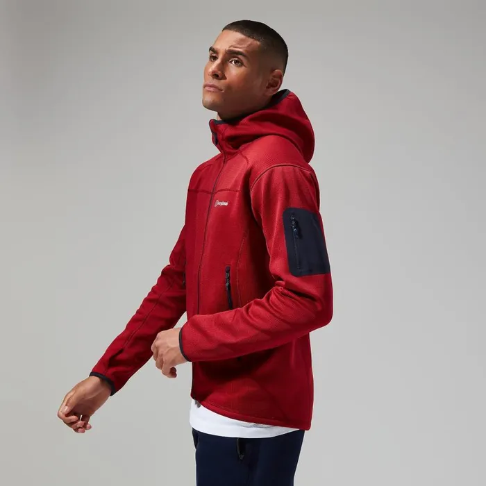 Berghaus Fleece Pravitale MTN 20 Hooded Jacket 8211 Dark RedRed 8211 Men