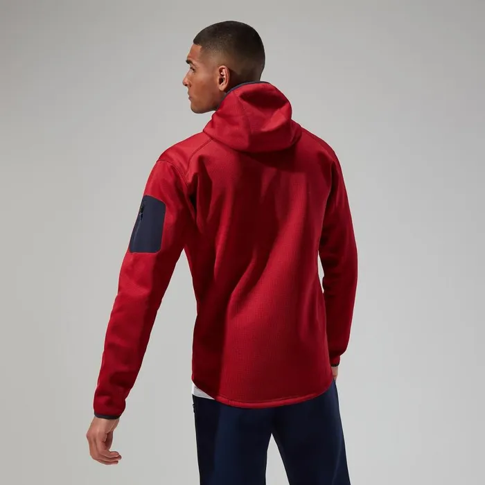 Berghaus Fleece Pravitale MTN 20 Hooded Jacket 8211 Dark RedRed 8211 Men