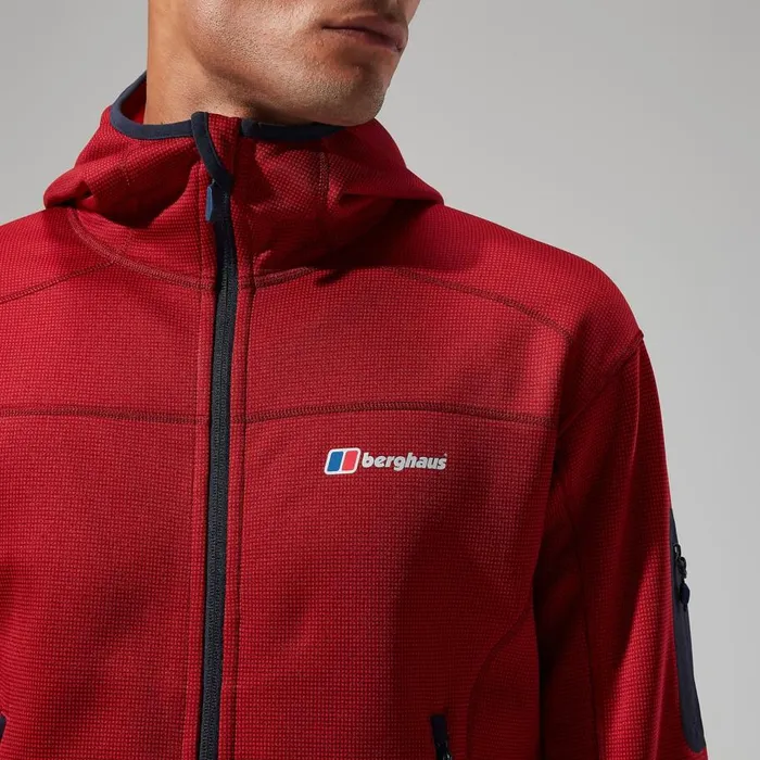 Berghaus Fleece Pravitale MTN 20 Hooded Jacket 8211 Dark RedRed 8211 Men