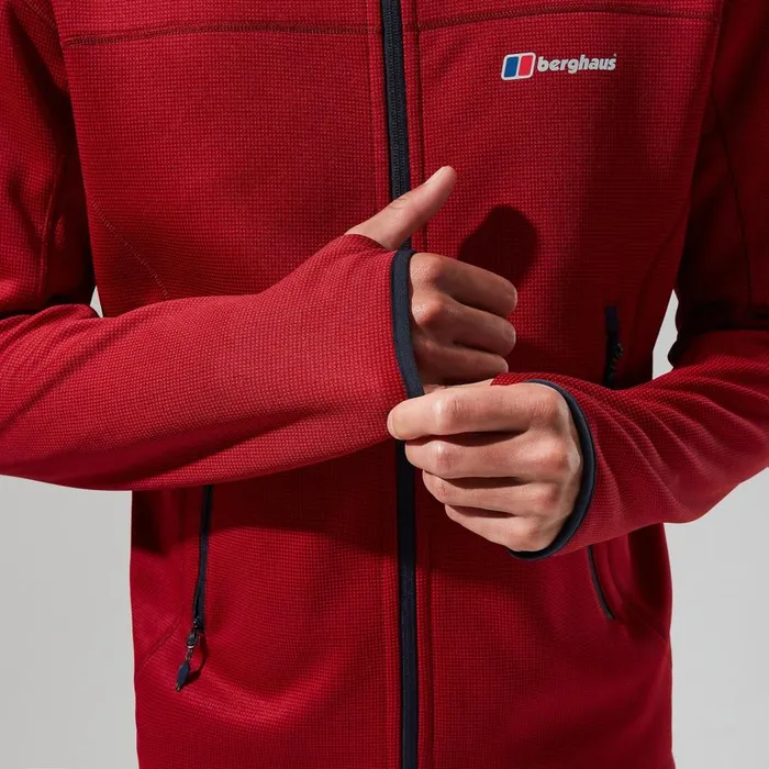 Berghaus Fleece Pravitale MTN 20 Hooded Jacket 8211 Dark RedRed 8211 Men