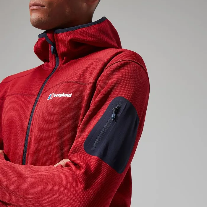 Berghaus Fleece Pravitale MTN 20 Hooded Jacket 8211 Dark RedRed 8211 Men