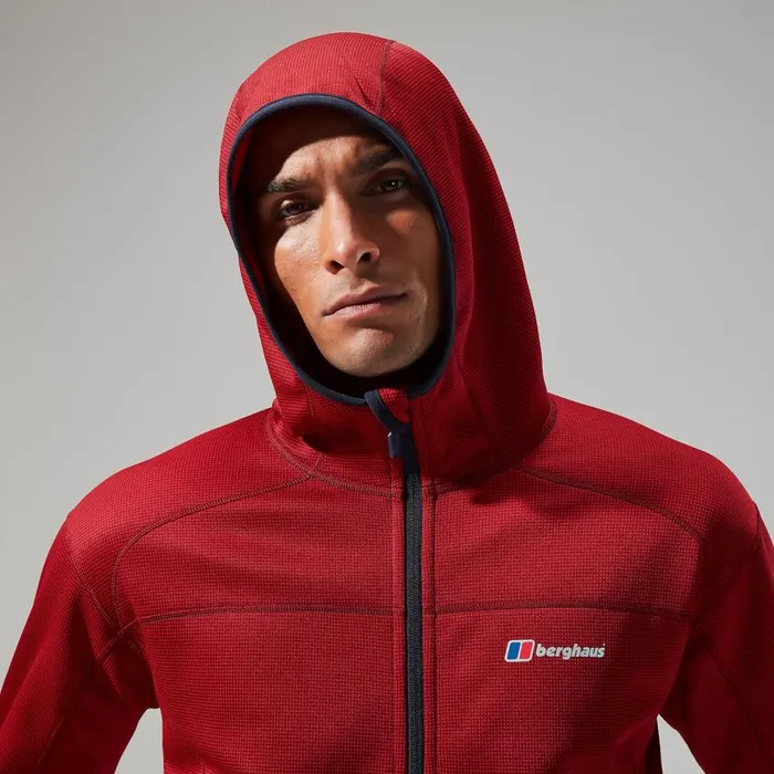 Berghaus Fleece Pravitale MTN 20 Hooded Jacket 8211 Dark RedRed 8211 Men