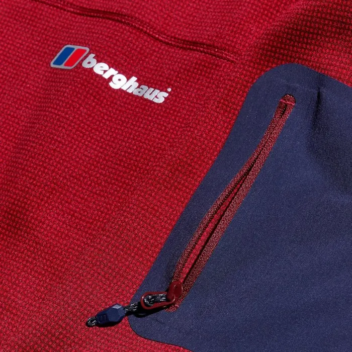 Berghaus Fleece Pravitale MTN 20 Hooded Jacket 8211 Dark RedRed 8211 Men